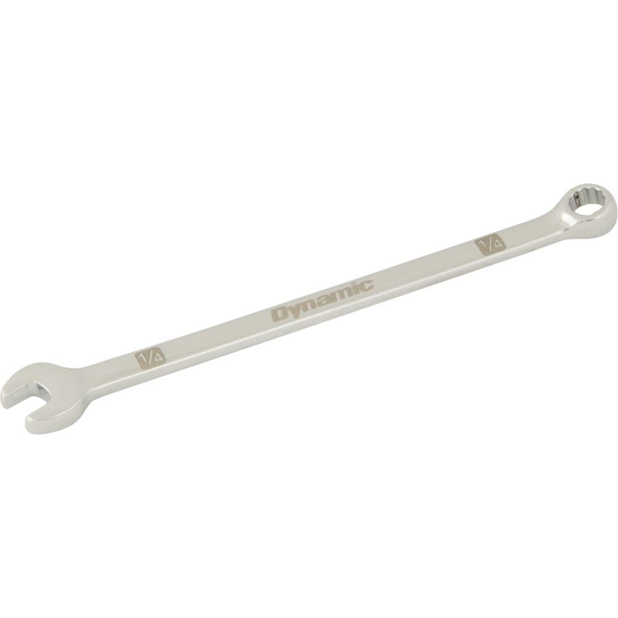Dynamic Tools 1/4" 12 Point Combination Wrench, Mirror Chrome Finish